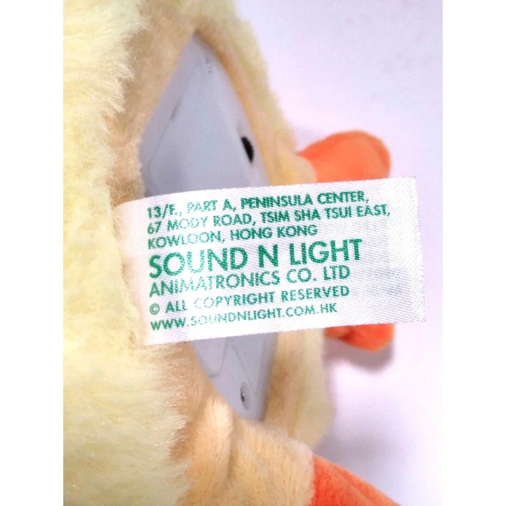 Sound‎ N Light Animatronics Easter Chick Plush Bunny Ears Polka Dot Egg 12 Inch